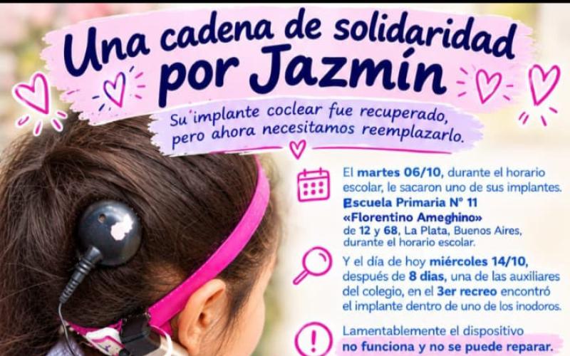 Eleonora Cantero, mam&aacute; de Jazm&iacute;n, la nena a la que se le rompi&oacute; el implante coclear