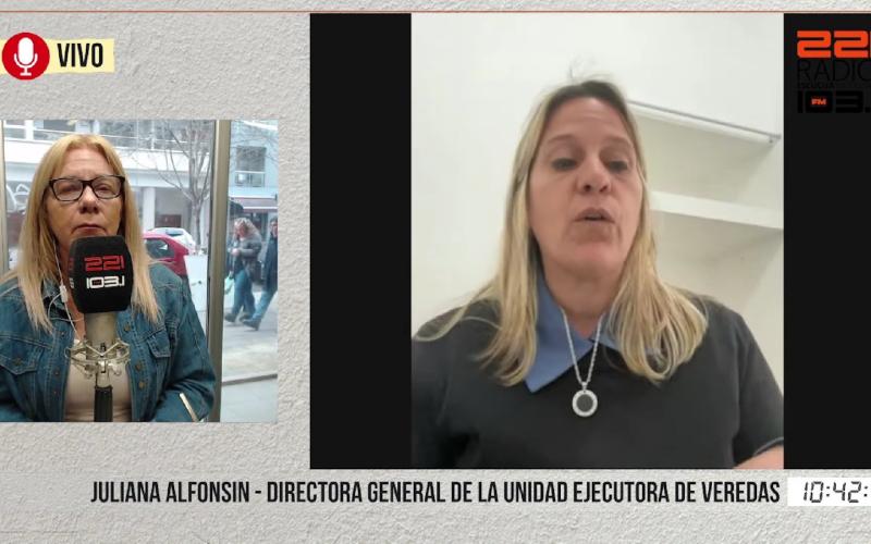 Juliana Alfons&iacute;n, Directora General de la Unidad Ejecutora de Veredas, explic&oacute; el plan de reparaci&oacute;n