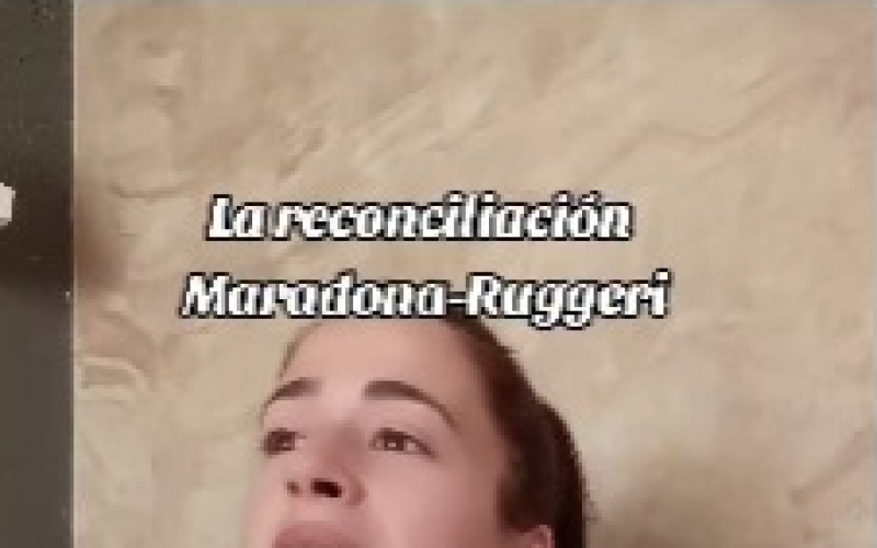 Mailencita, creadora de contenido que recre&oacute; la reconciliaci&oacute;n Maradona - Ruggeri